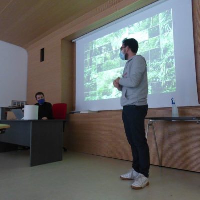 Marc-Antoine Garnier, artiste en Résidence accueilli par Stephen Touron, directeur de l'école d'art du Calaisis, le 30 septembre 2020