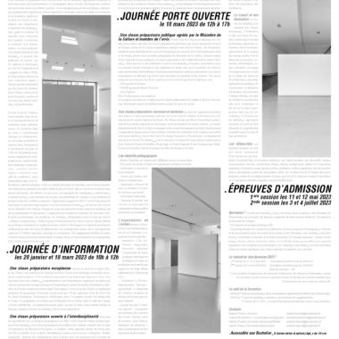 Les inscriptions pour la prochaine promotion de la classe prépa sont ouvertes !